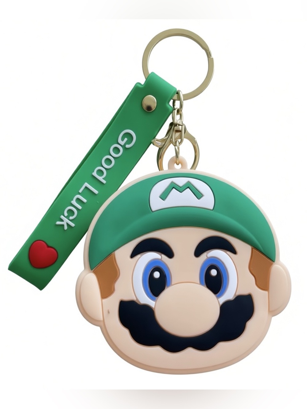 Super Mario Brother Coins/Candies Zipper Pouch Bag Silicone Keychain Bag Charm